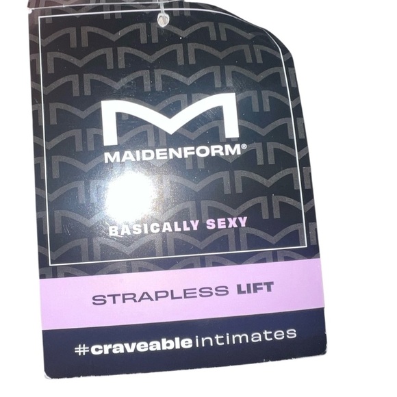 Maidenform Strapless Lift Bra 38D NWT Tan SmartZone Shaping Stay-Up Band - Picture 5 of 8